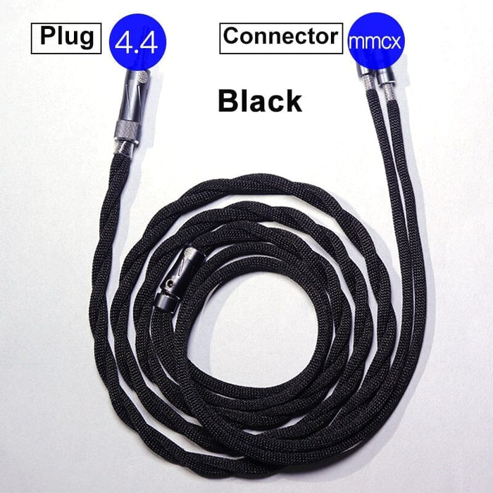 HAKUGEI Lucky Voice Headset Cable 2.5 3.5 4.4 - 0.78 2Pin / MMCX HiFiGo Black 4.4mm mmcx 