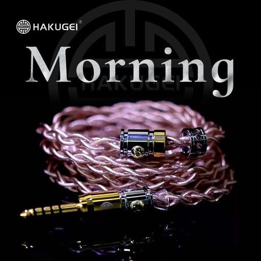 HAKUGEI Morning Litz Silver Plated 6NOCC & Litz 6NOCC Hybrid Earphone Cable 4.4 3.5 2.5 - 0.78 MMCX HiFiGo 