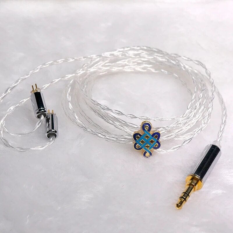 HAKUGEI Orchid Sterling Silver Headphone Upgrade Cable HiFiGo 