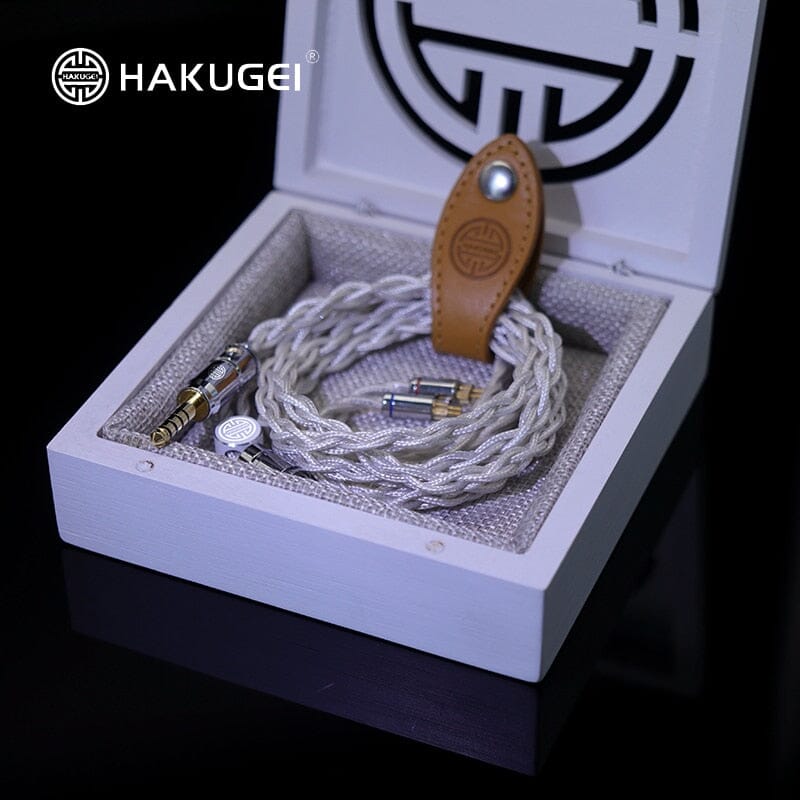 Hakugei Plume Cotton Shielding Litz Silver Plated Occ Earphone Cable 4.4 3.5 2.5 - 0.78 / MMCX Earphone Cable HiFiGo 