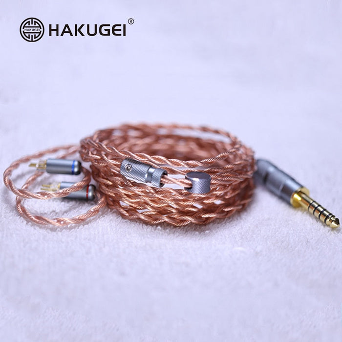 HAKUGEI Rice Litz 6N OCC Earphone Cable 3.5 2.5 4.4 / MMCX 0.78 QDC A2DC KZ Earphone Cable HiFiGo 