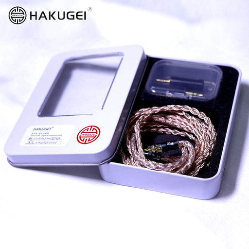 HAKUGEI Silver Surfer Modular HIFI Earphone Cable 2.5 / 3.5 / 4.4 - MMCX / 0.78 / QDC / IM / Fitear / JH /A2DC HiFiGo 