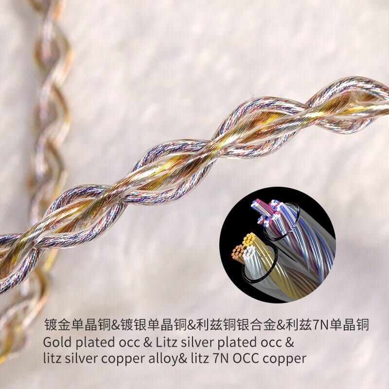 HAKUGEI Sky Dance Cold Silver Copper Litz Alloy Mixed Earphone