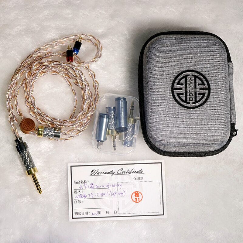 HAKUGEI Sky Dance Cold Silver Copper Litz Alloy Mixed Earphone