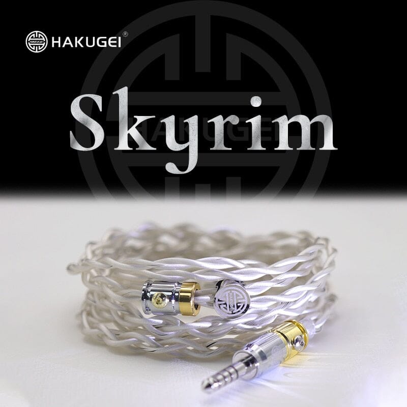 HAKUGEI Skyrim Litz 6N Pure Silver Shielding Cooxical Earphone Cable 2.5 3.5 4.4 - 0.78 2Pin / MMCX HiFiGo 
