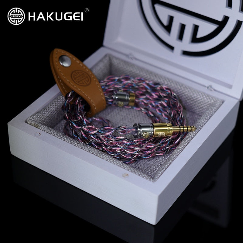 HAKUGEI Soul 4 Strands Litz 6N OCC Earphone Cable 4.4 3.5 2.5 - 0.78 MMCX QDC A2DC IE80 Earphone Cable HiFiGo 