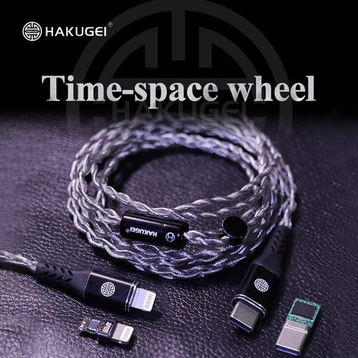 HAKUGEI Time-Space Wheel Silver Plated Alloy Cable Type-c/Lightning - 0.78 2Pin / MMCX HiFiGo 
