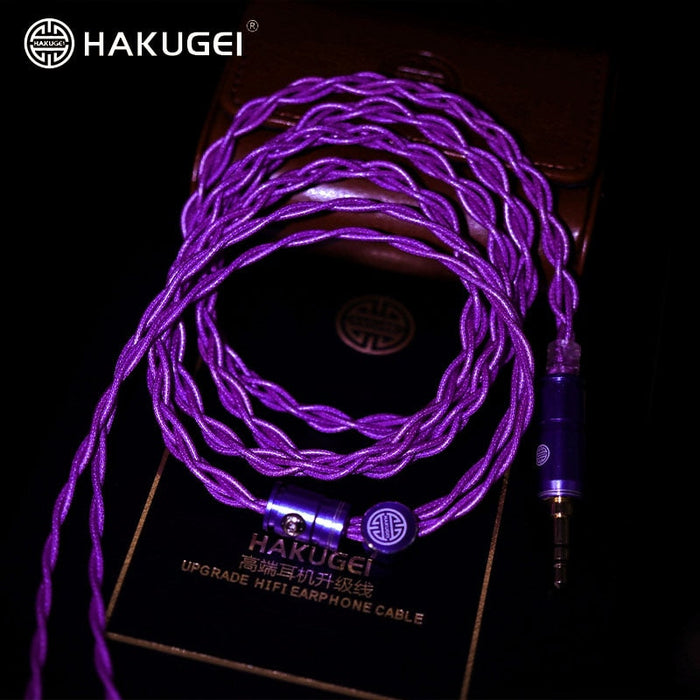 HAKUGEI Wisteria Fairy Silver Plated 6N OCC Earphone Cable 4.4 2.5 0.78 MMCX HiFiGo 