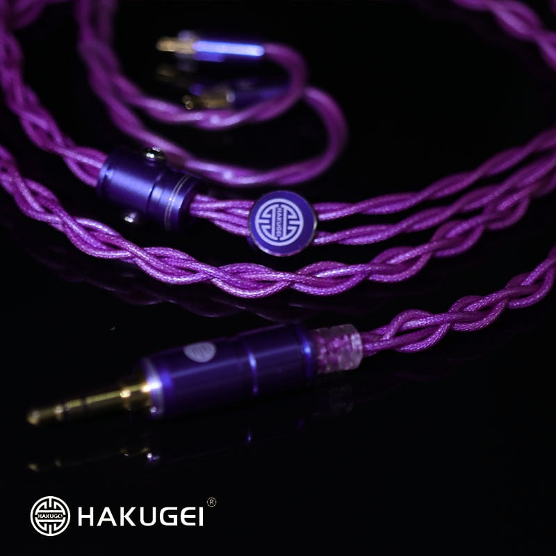 HAKUGEI Wisteria Fairy Silver Plated 6N OCC Earphone Cable