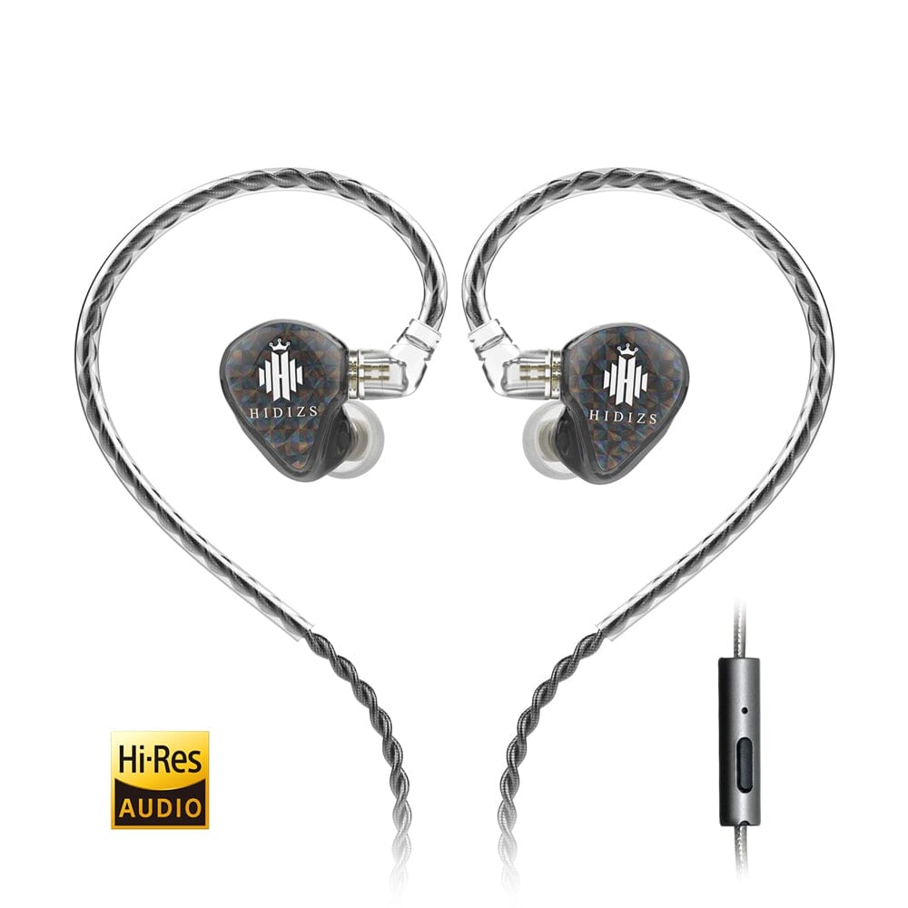 Hidizs MS1-Galaxy High-Performance Dual Magnetic Circuit Dynamic Driver In-Ear Monitors Earphone HiFiGo Mic Black 