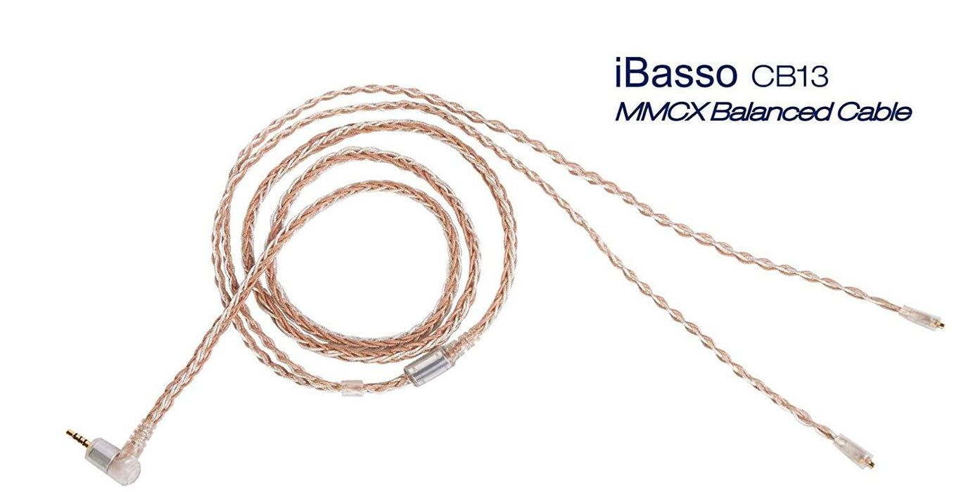 iBasso CB13 MMCX Monocrystal Silver & Copper Braided Balanced Cable for IT03 in Ear Monitor (IEM) Headphones HiFiGo 