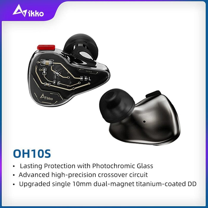 iKKO OH10S 10mm Dual-Magnet Titanium-Coated DD+Knowles 33518 BA Drivers In-Ear Monitor HiFiGo OH10S 