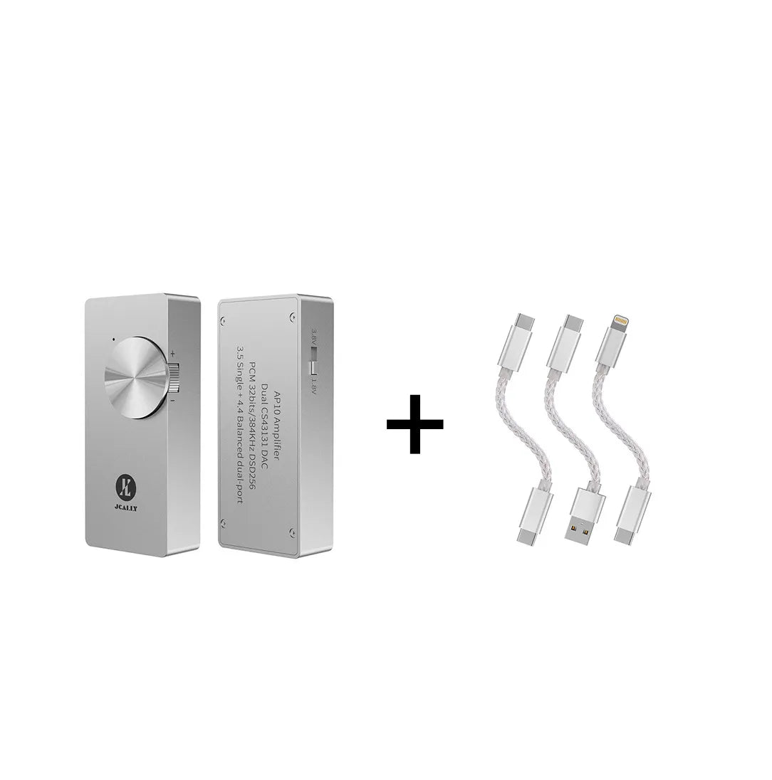 JCALLY AP10 Portable DAC Amplifier With Dual CS43131 DAC Chip Phones AMP Supports 3.5mm/4.4mm HiFiGo 