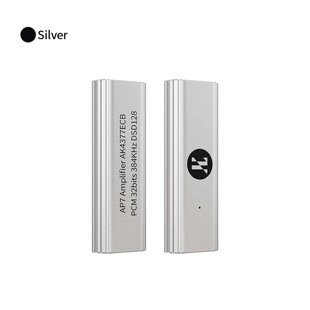 JCALLY AP7 Portable DAC & Headphone Amplifier With Type C To 3.5mm Headphone AMP DAC HiFiGo AP7 Silver 