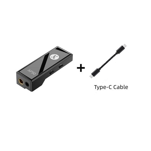 JCALLY AP90 Portable DAC Amplifier With Phones AMP Supports Headphone Amplifier Balanced OutputOTG Headphone AMP DAC HiFiGo China Black + Type-C Cable 