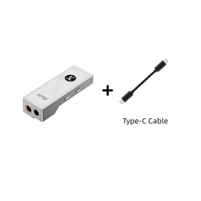 JCALLY AP90 Portable DAC Amplifier With Phones AMP Supports Headphone Amplifier Balanced OutputOTG Headphone AMP DAC HiFiGo China Silver + Type-C Cable 