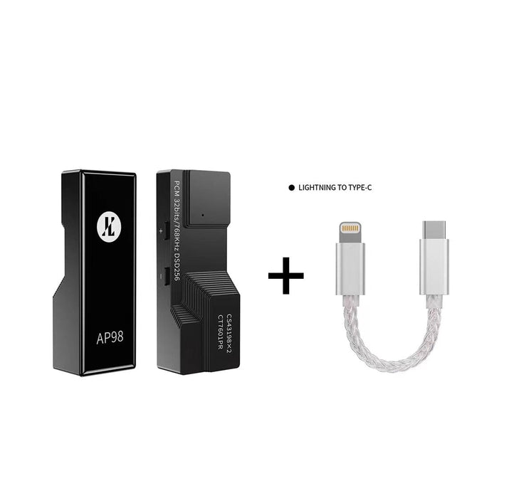 JCALLY AP98 Portable DAC & USB AMP Dual CS43198 DAC Headphone Amplifier Headphone AMP DAC HiFiGo Black Lightning 