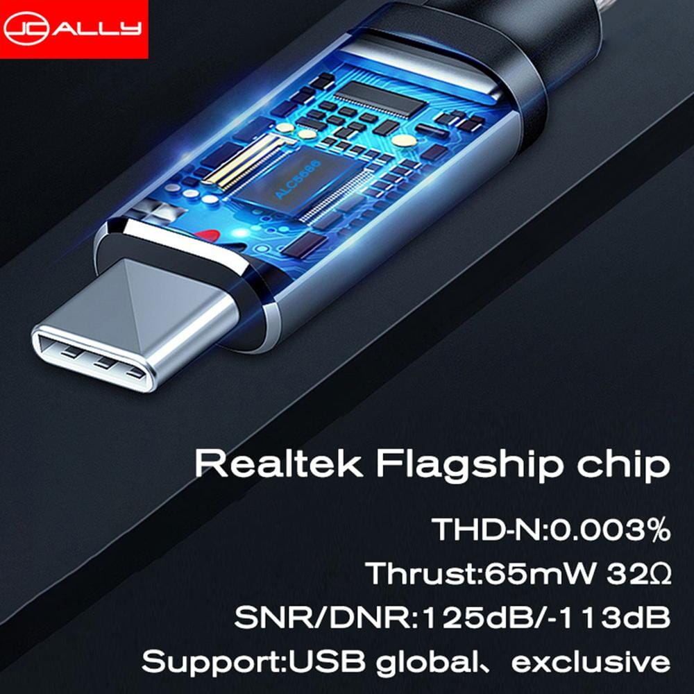 JCALLY JM04PRO Realtek ALC5686 Digital Audio Adapter Decoding Line TYPEC To 3.5 HiFiGo 