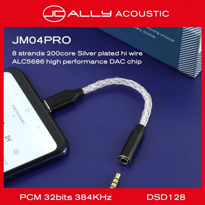JCALLY JM04PRO Realtek ALC5686 Digital Audio Adapter Decoding Line TYPEC To 3.5 HiFiGo 