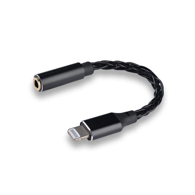 JCALLY JM08L HiFi Earphone Amplifier 3.5mm to Lightning Earphone Adapter HiFiGo Black 