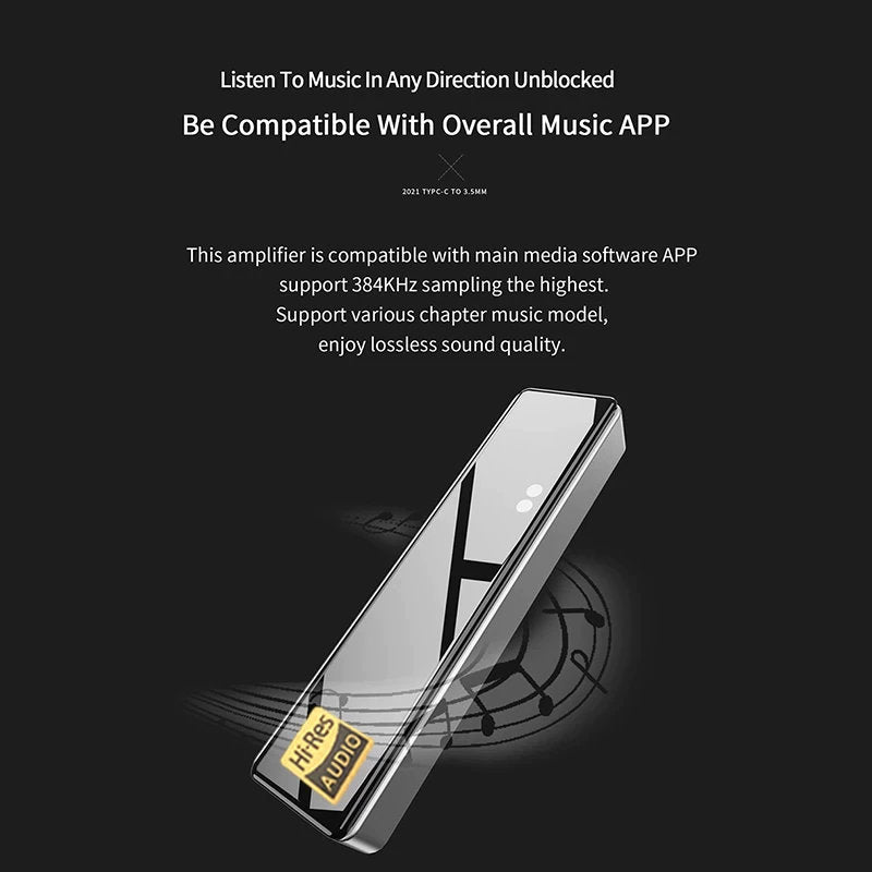 JCALLY JM10 PRO Digital Audio Portable Amplifier Type C To 3.5 mm Adapter HiFiGo 