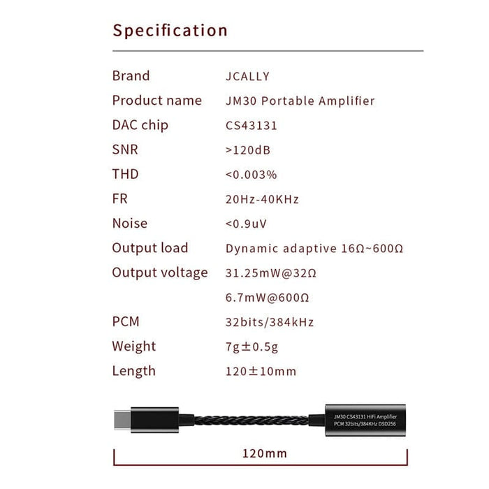 JCALLY JM30 JM30L Portable Amplifier Digital Audio DAC Adapter Headphone Amplifier HiFiGo 