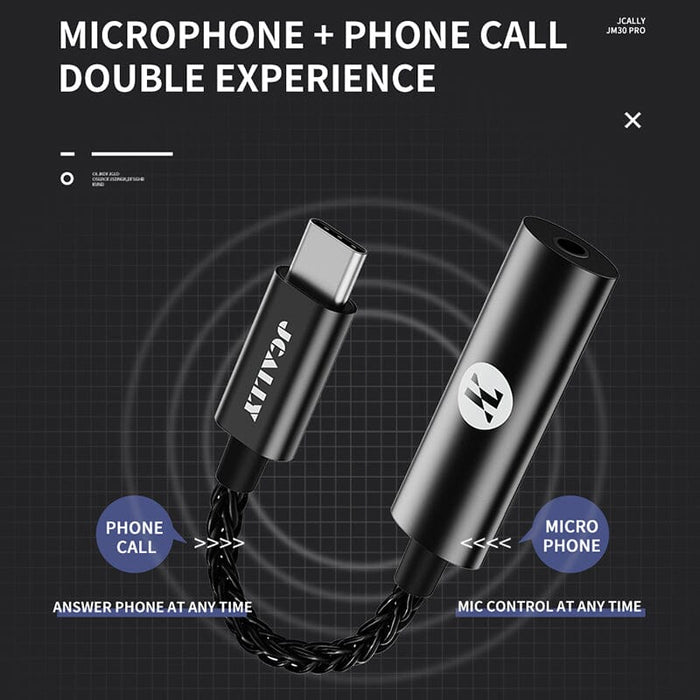 JCALLY JM30PRO Type-C Portable DAC & AMP Microphone + Phone Call HiFiGo 
