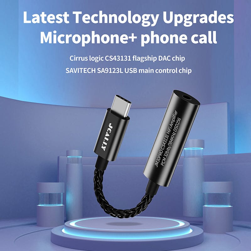 JCALLY JM30PRO Type-C Portable DAC & AMP Microphone + Phone Call HiFiGo 