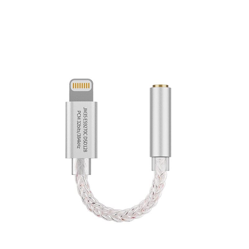 JCALLY JM35L USB Lightning To 3.5mm Cable DAC Hifi Adapter Decode Amp Digital Audio Cable Headphone Amplifier HiFiGo 