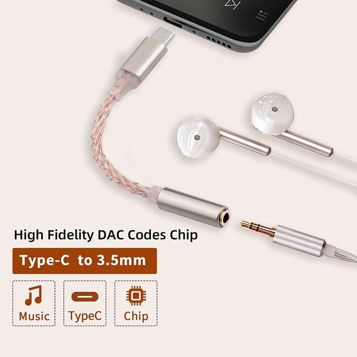 JCALLY JM40 ES9280C PRO Headphone Audio Decoding Adapter Type C To 3.5mm HiFiGo 