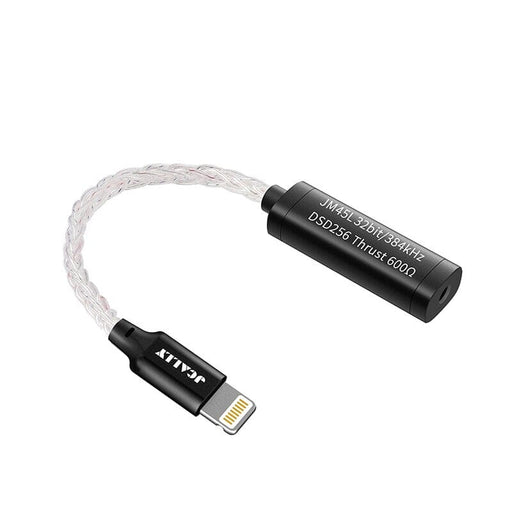 JCALLY JM45 JM45L Type C Lighting 3.5mm HIFI Portable Digital Audio Code Chip Earphone Decoding Adapter Silver Cable HiFiGo 
