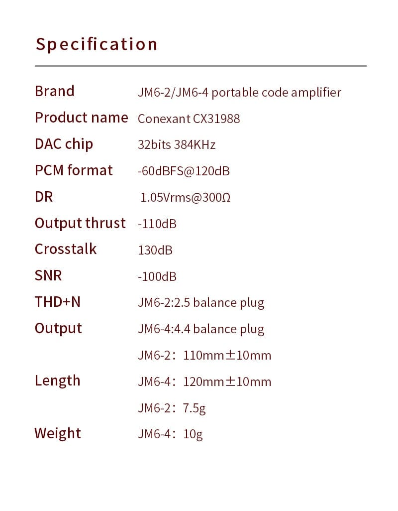 JCALLY JM6-2 JM6-4 CX31988 Digital Audio Type-C To 2.5mm 4.4mm Adapter HiFiGo 