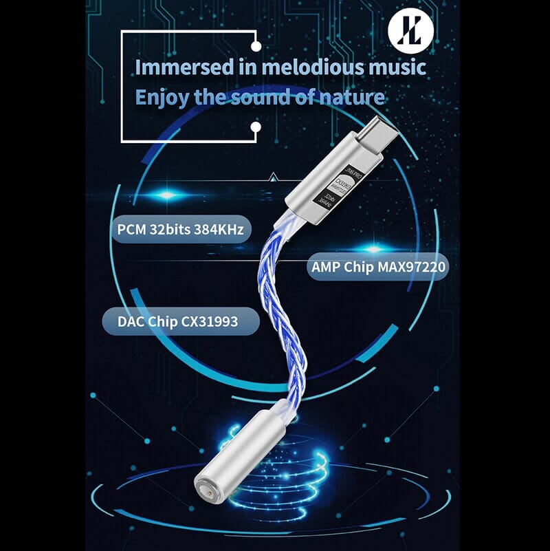 JCALLY JM6 Pro CX31993 Digital Audio Portable Decoding Type-C To 3.5mm Amplifier HiFiGo 
