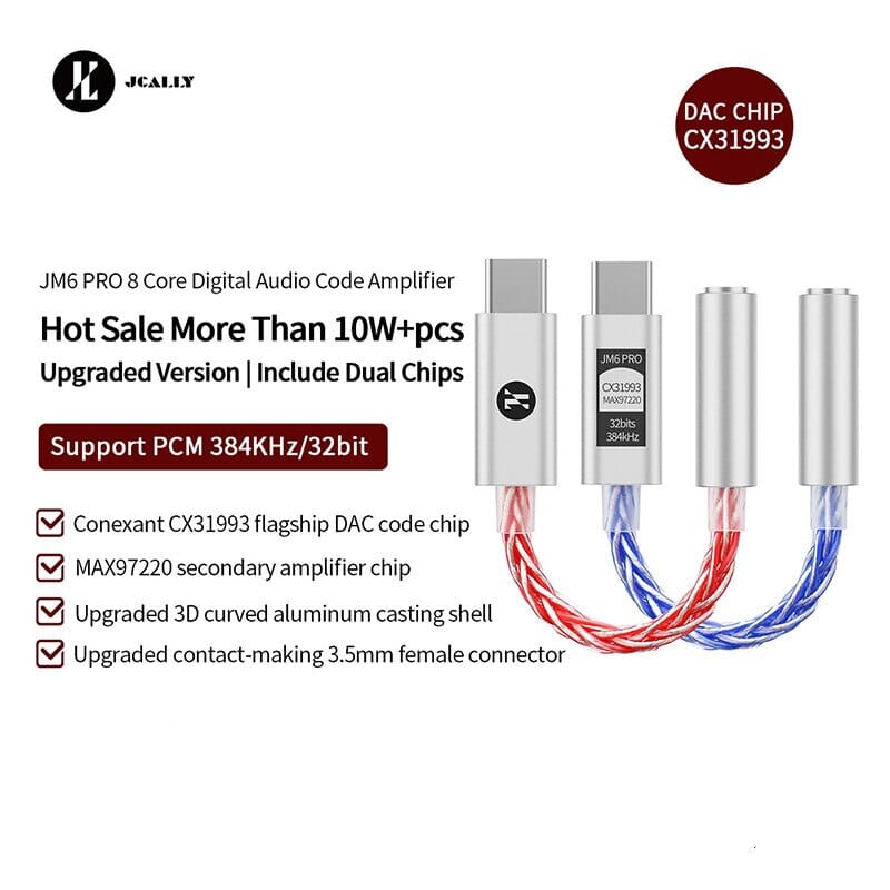 JCALLY JM6 Pro CX31993 Digital Audio Portable Decoding Type-C To 3.5mm