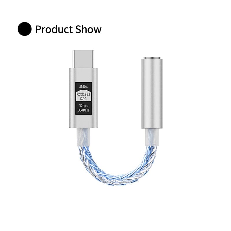JCALLY JM6E CX31993 Portable DAC & AMP Type-C to 3.5mm Adapter