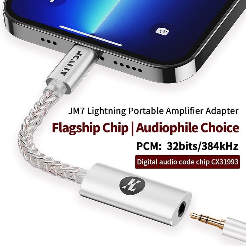 JCALLY JM7 JM7L USB TypeC/Lightning To 3.5mm Digital Audio DAC AMP Headphone Amplifier HiFiGo 