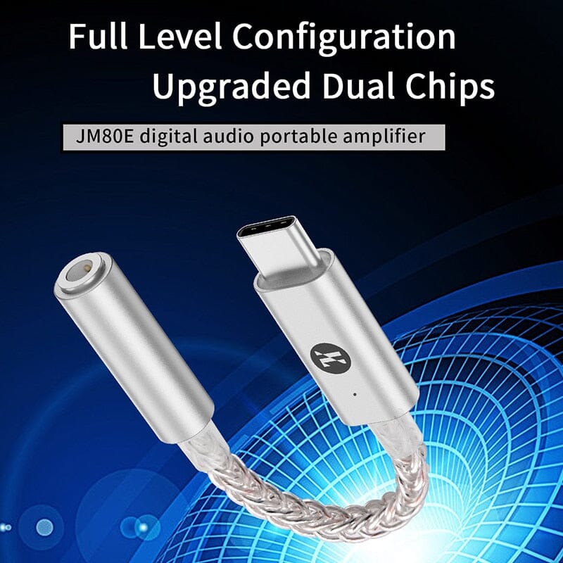 JCALLY JM80E Digital Audio Portable DAC & AMP With Type-C To 3.5mm Support Mic Phone Call HiFiGo 