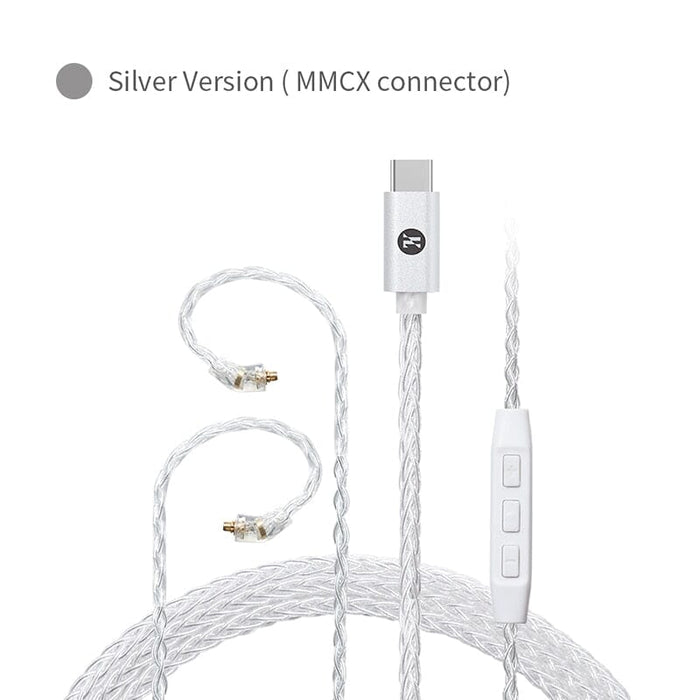 JCALLY TC30 PRO TYPEC Digital Audio CX31993 Silver-Plated Headphone Upgrade Line HiFiGo MMCX 