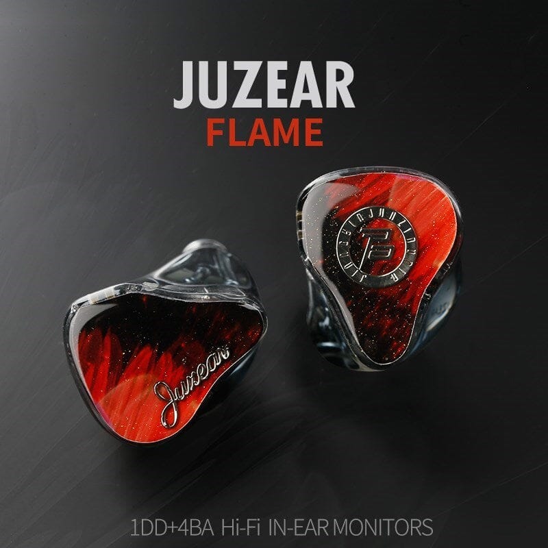 JUZEAR FLAME 1DD+4BA Hybrid In-Ear Earphone Monitor HiFiGo 