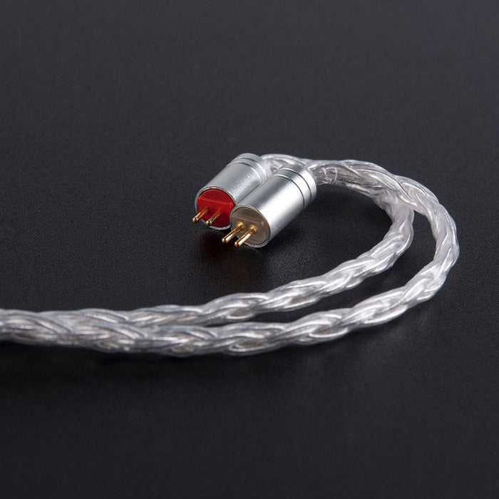 KB EAR 16 Core Silver Earphone IEM Cable with Metal 2pin/MMCX/QDC HiFiGo 