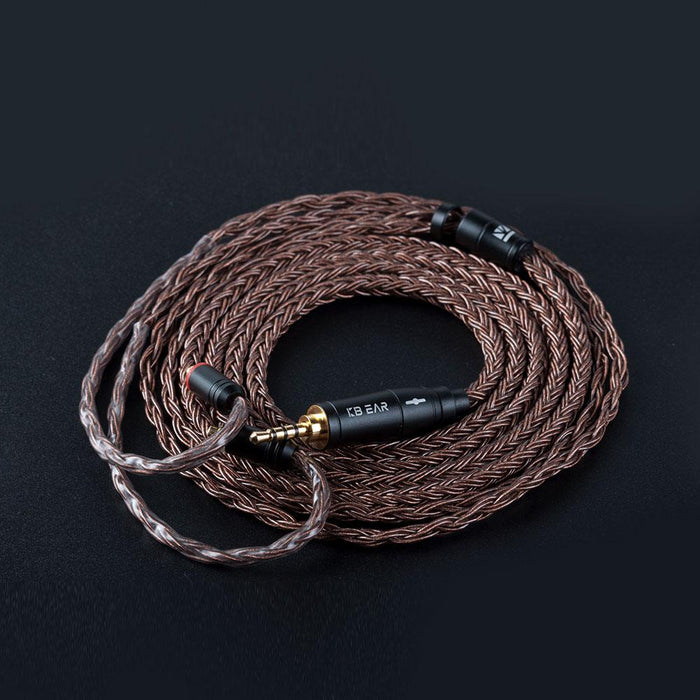 KBEAR 16 Core Pure cCopper cable with metal 2pin/MMCX/QDC Connector HiFiGo MMCX 2.5mm 