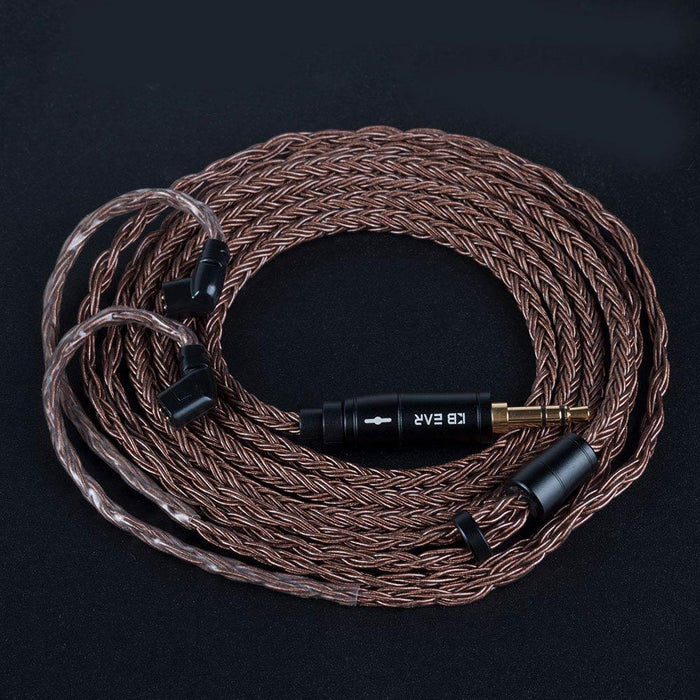 KBEAR 16 Core Pure cCopper cable with metal 2pin/MMCX/QDC Connector HiFiGo QDC 3.5mm 