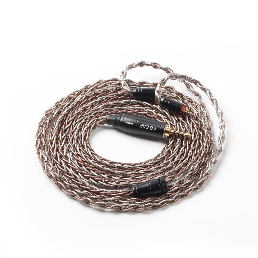 KBEAR 8 Core Single Crystal Copper UPOCC Cable with 2Pin/MMCX/QDC/TFZ