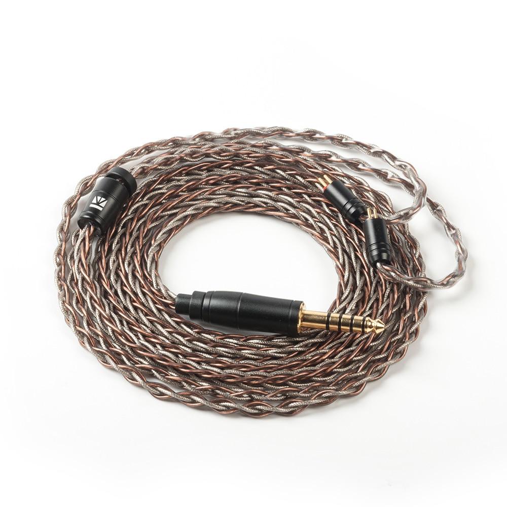 KBEAR 8 Core Single Crystal Copper UPOCC Cable with 2Pin/MMCX/QDC/TFZ