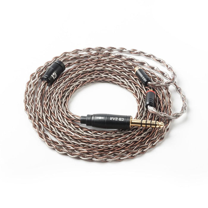 KBEAR 8 Core Single Crystal Copper UPOCC Cable with 2Pin/MMCX/QDC/TFZ Connector for KZ ZSX ZS10 PRO ZSN PRO CCA CA16 KBEAR KS2 HiFiGo MMCX 4.4mm 