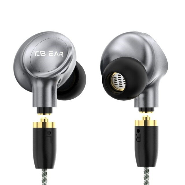 KBEAR Ormosia 10mm Dynamic+Composite BA In-Ear Monitor MMCX Earphone HiFiGo Gray + Gift MMCX Tool 