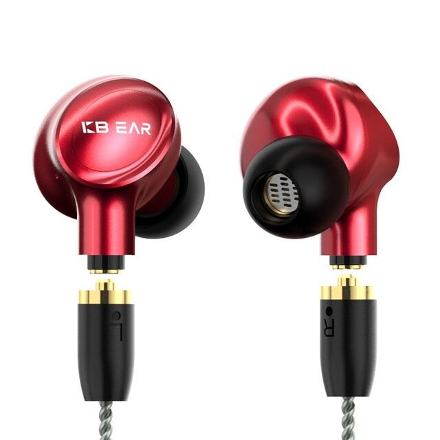 KBEAR Ormosia 10mm Dynamic+Composite BA In-Ear Monitor MMCX Earphone HiFiGo Red + Gift MMCX Tool 