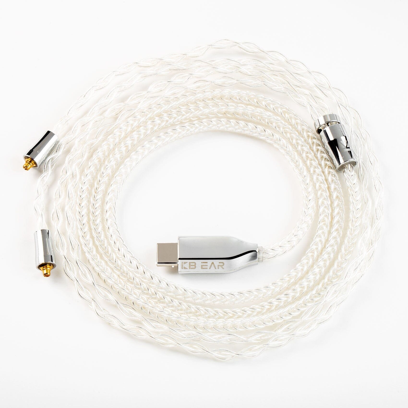 KBEAR T3 Decoding Upgrade Cable 8-Core High Purity OFC Plated With Silver MMCX /2PIN /TFZ Connector HiFiGo MMCX Silver 