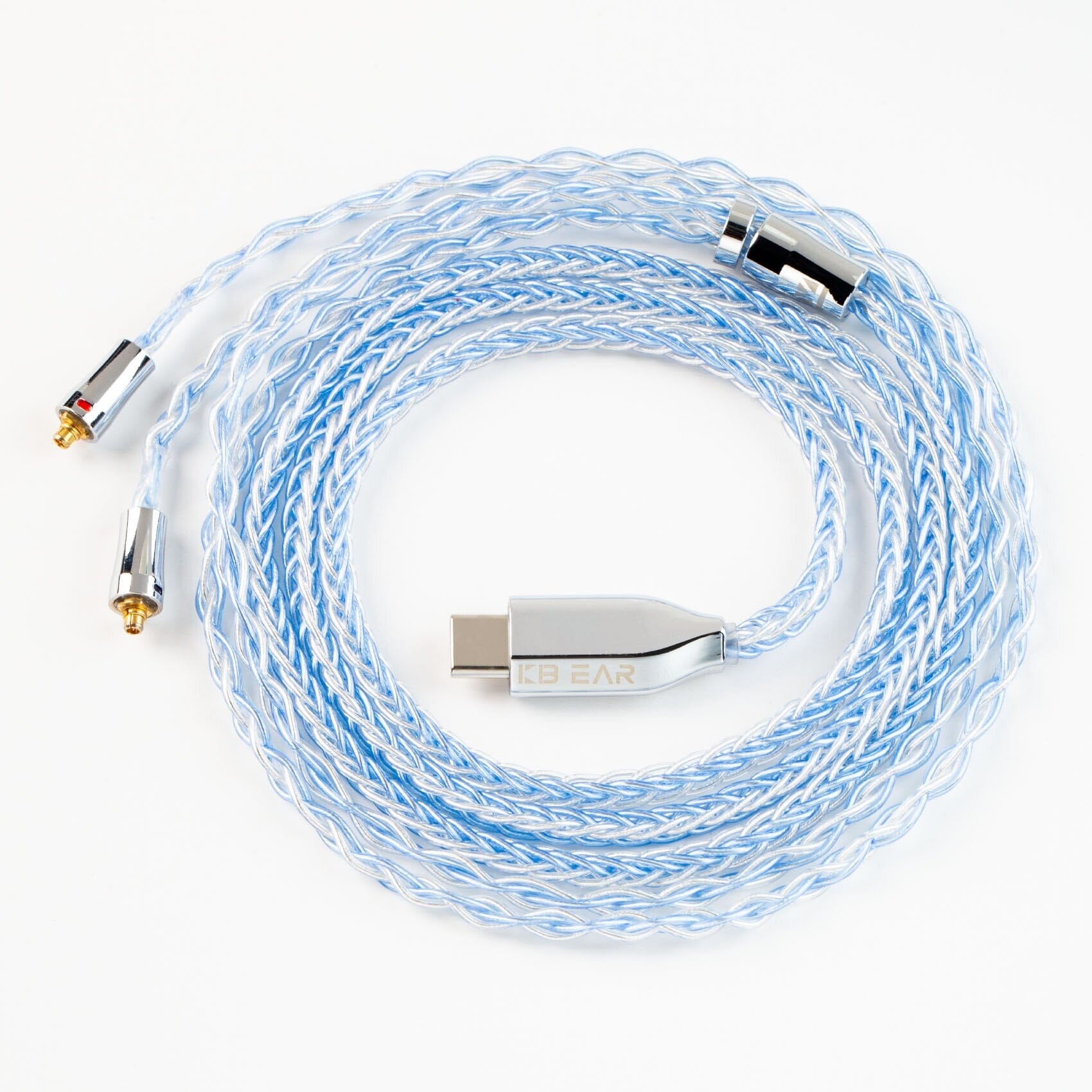 KBEAR T3 Decoding Upgrade Cable 8-Core High Purity OFC Plated With Silver MMCX /2PIN /TFZ Connector HiFiGo MMCX Silver Blue 