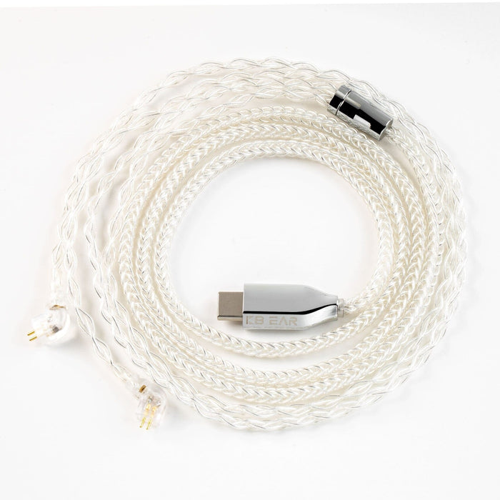 KBEAR T3 Decoding Upgrade Cable 8-Core High Purity OFC Plated With Silver MMCX /2PIN /TFZ Connector HiFiGo TFZ Silver 
